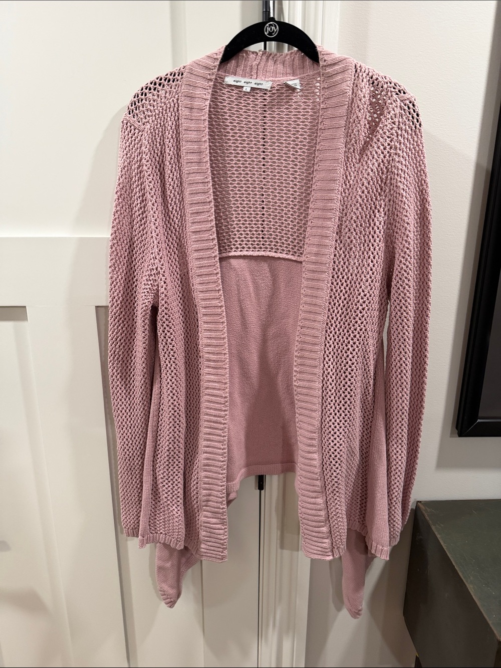 eight eight eight Dusty Pink Open-Front Knit Cardigan